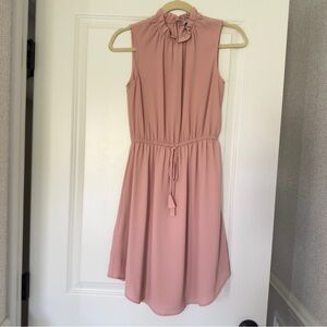 H&M Chic Sleeveless Pink Midi Women's Dress Size 2